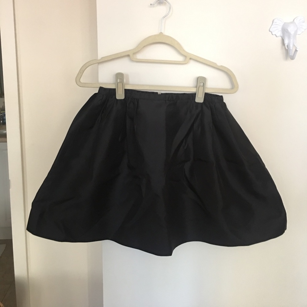 Black a line skirt