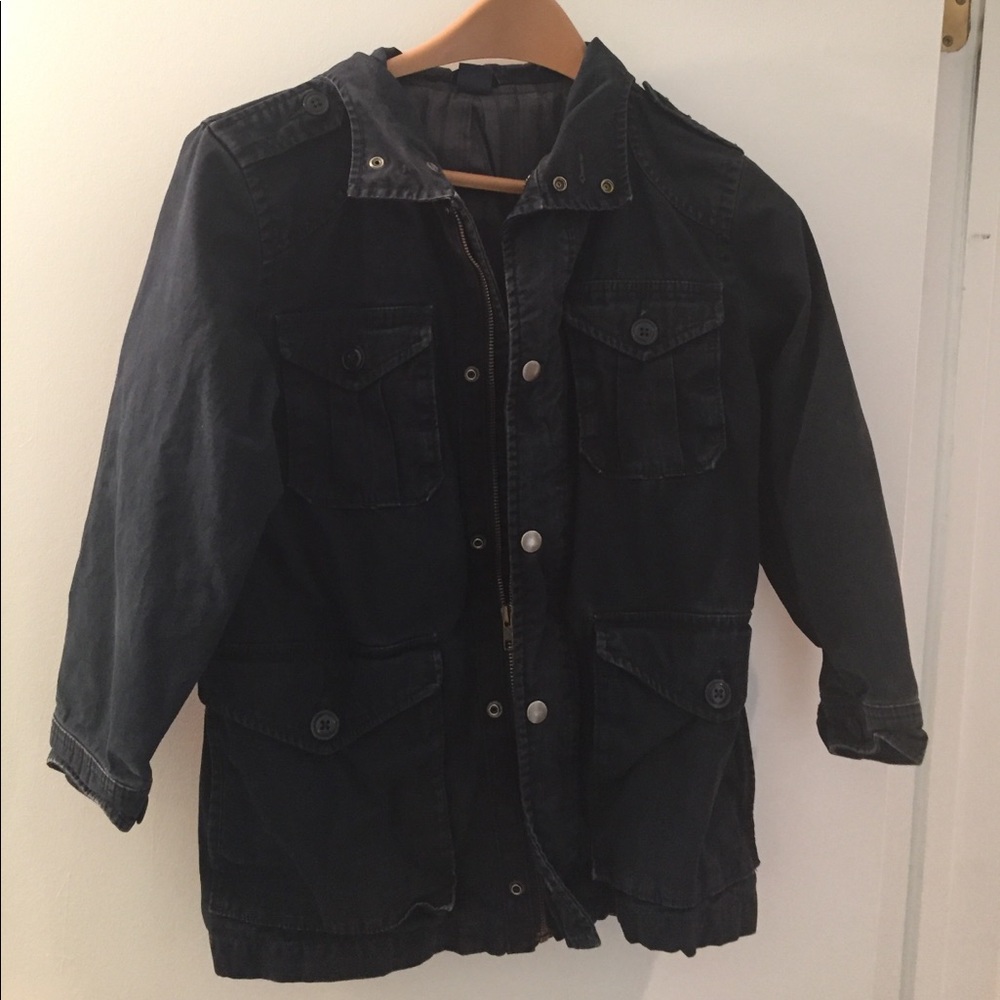 Boys canvas jacket with hood