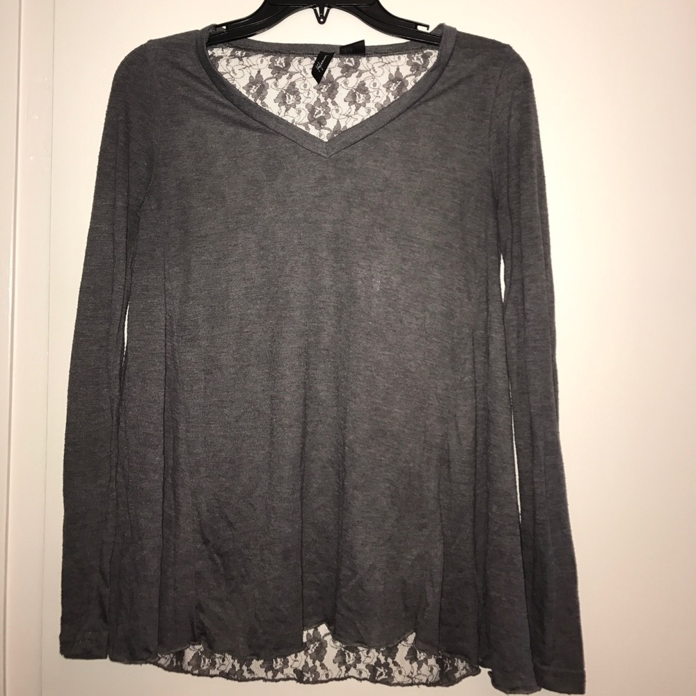 Gray Lace Longsleeve