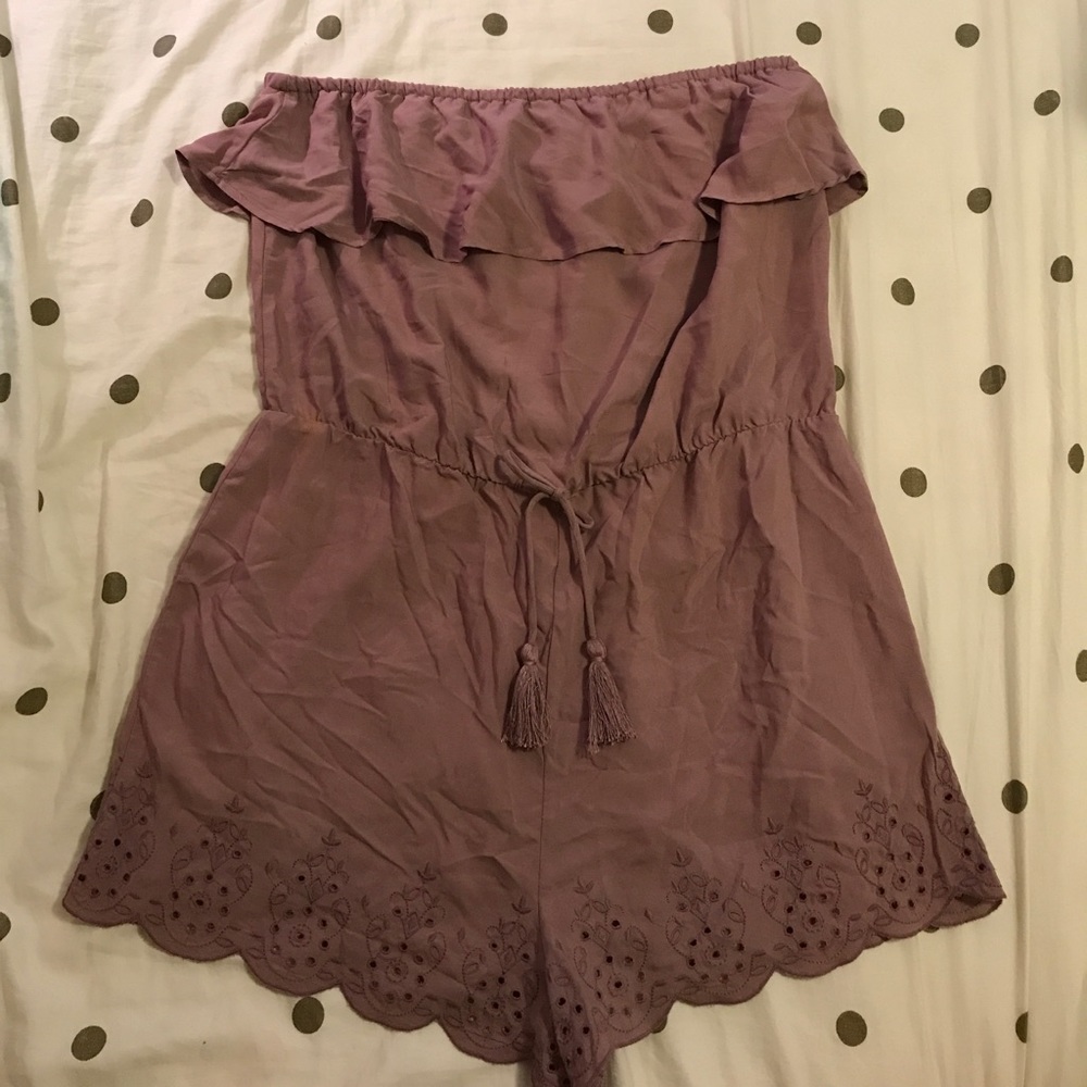 Strapless romper