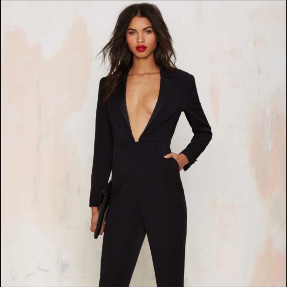 Nasty Gal Tuxedo Blazer jumpsuit