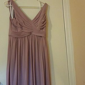 David's bridal bridesmaid dress in quartz