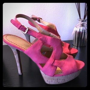 Nine West pink platform