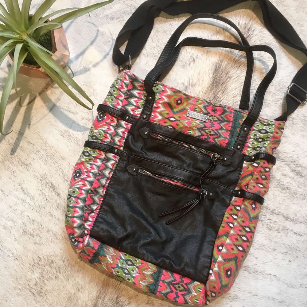 Roxy Tribal Print Beach Tote