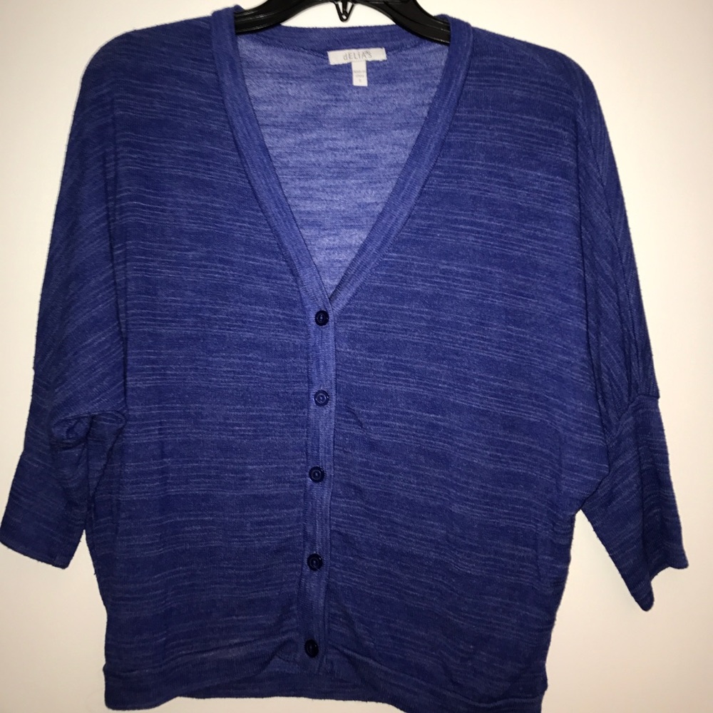 Blue Cardigan Top