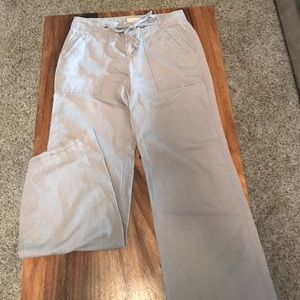 Gray linen pants from Banana Republic