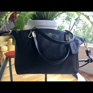 Coach small Kelsey black cross body and handbag