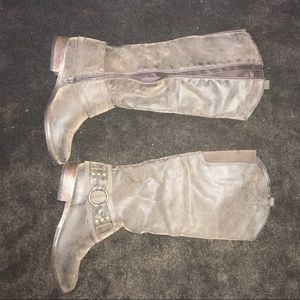 Faux leather boots