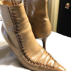 Brown Leather Booties