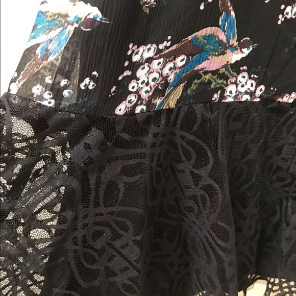Anna Sui Bird Print Silk Dress - Picture 3 of 7