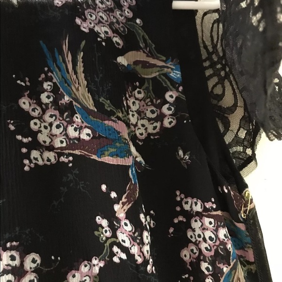 Anna Sui Bird Print Silk Dress - Picture 4 of 7