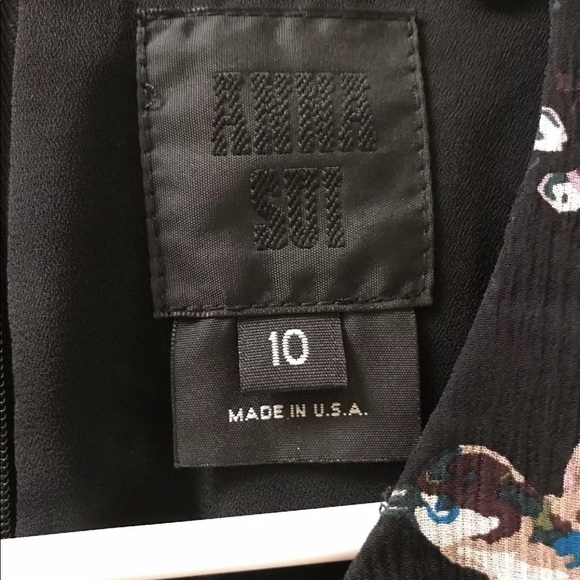 Anna Sui Bird Print Silk Dress - Picture 7 of 7