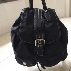 Coach satin backpack