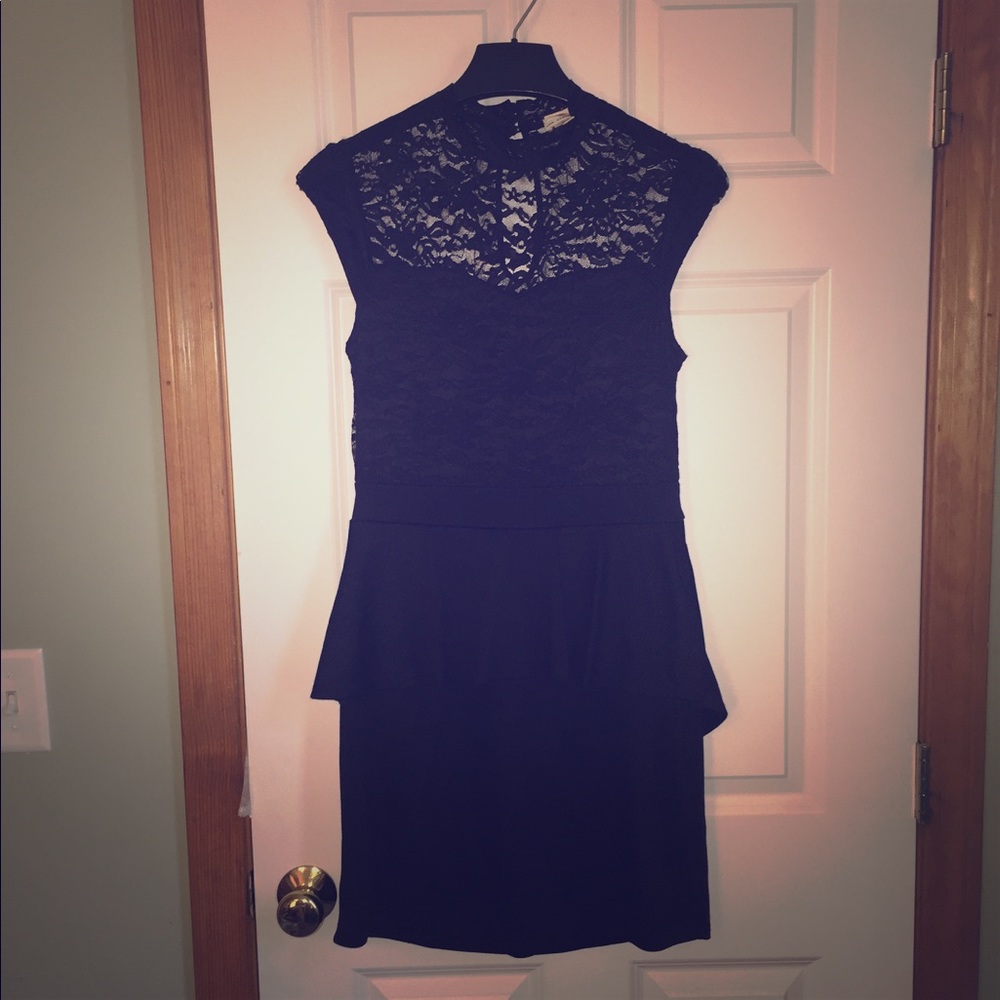 Black Lace Tail Dress, NWOT