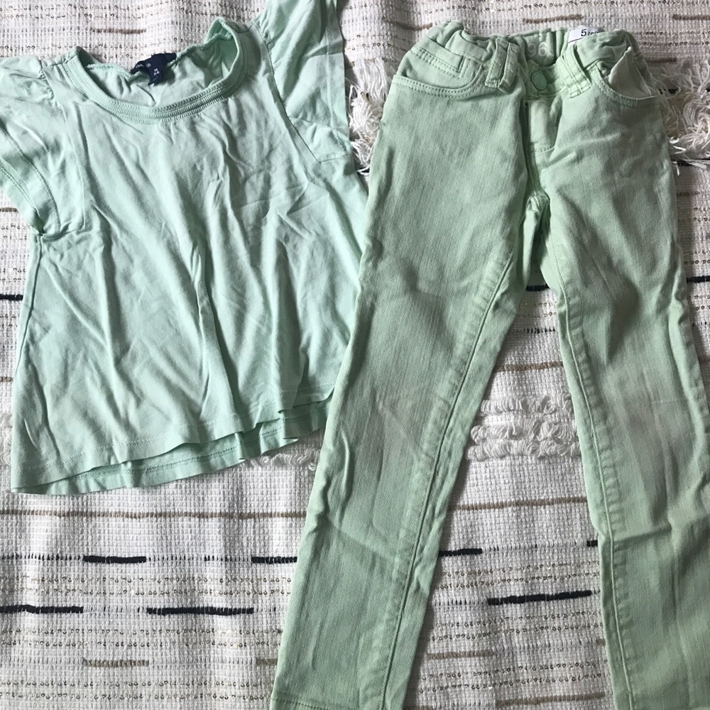 Gap Top and Jeans Set in Mint Color