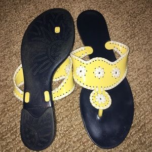 Jack Rogers Navy/Yellow Hampton's Jelly Sandal