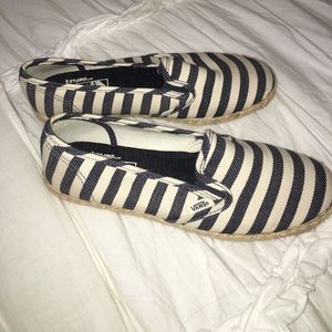 Cute Blue and white striped vans!