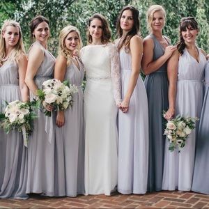 Alfred Angelo Slate Gray Bridesmaid Dress