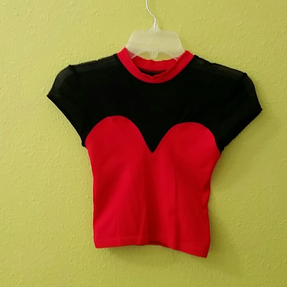 Bebe mock neck crop top