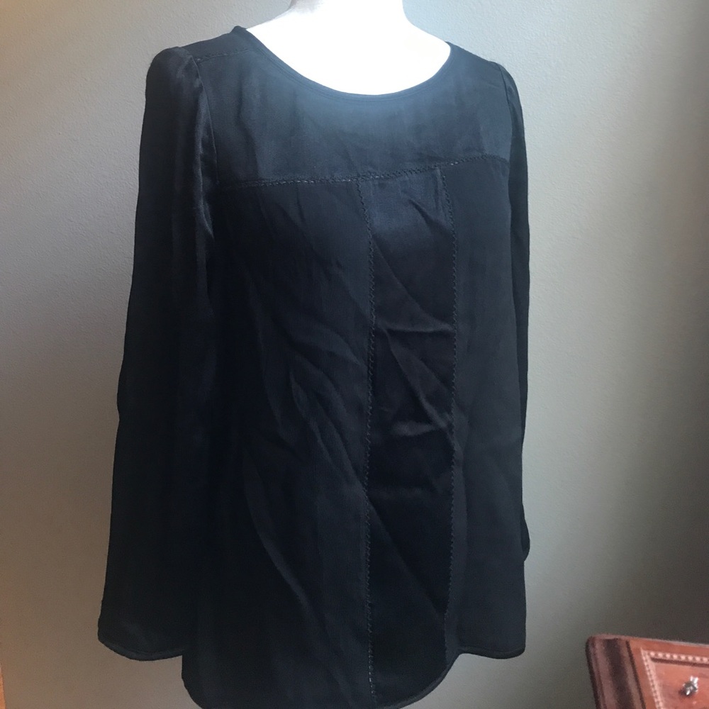 Black long sleeve blouse-Lucky Brand