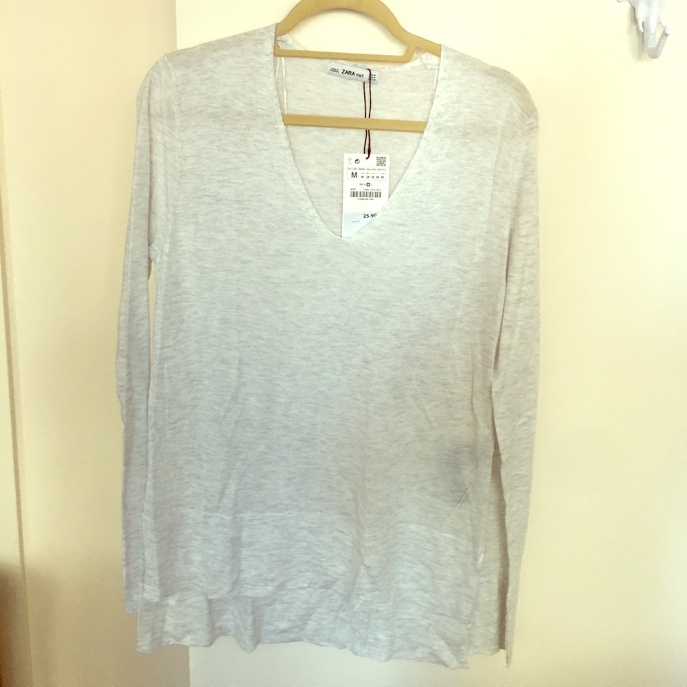 Zara cream knit sweater