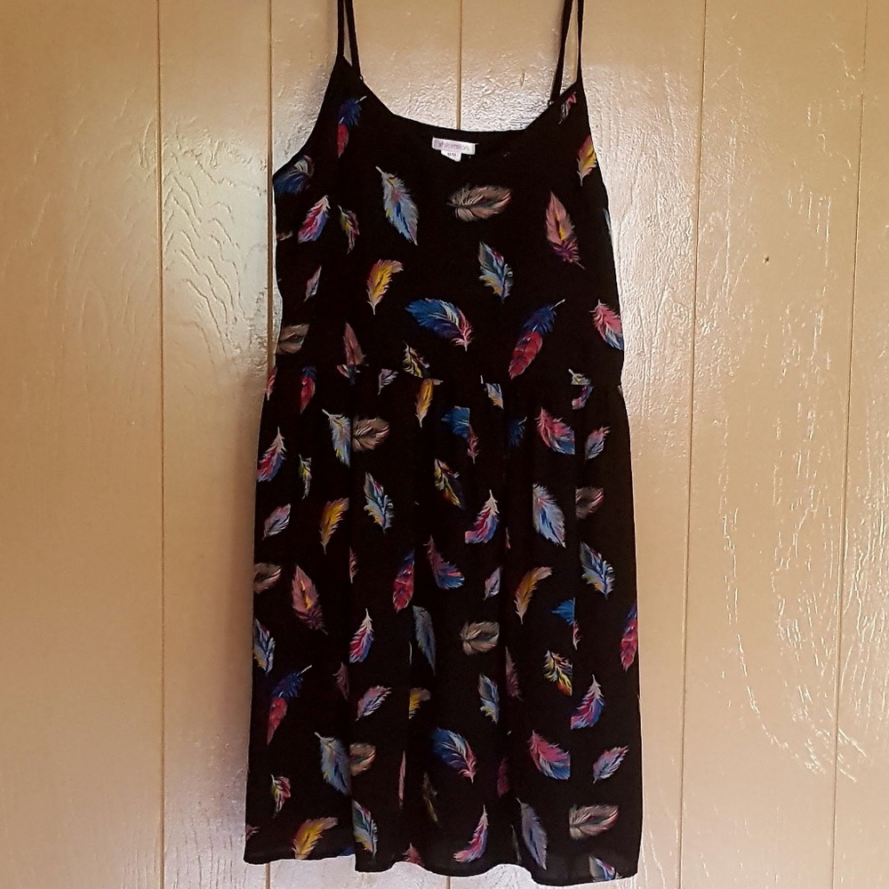 Black feather dress.