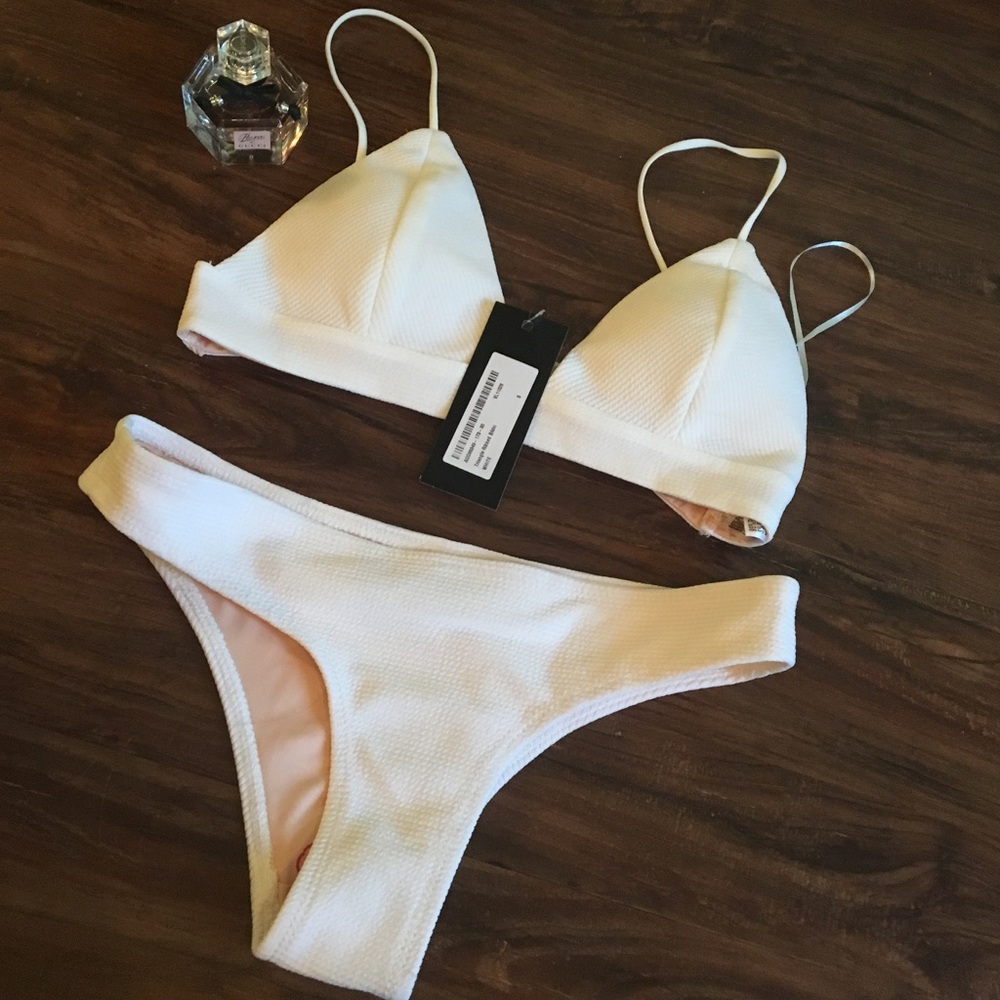 Nasty Gal White Bikini Set