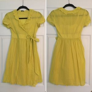 Lime J. Crew Wrap Dress