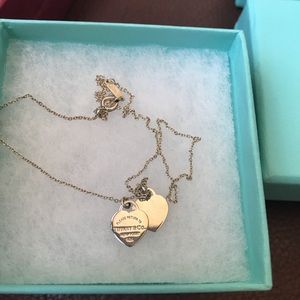 Mini double heart tag pendant