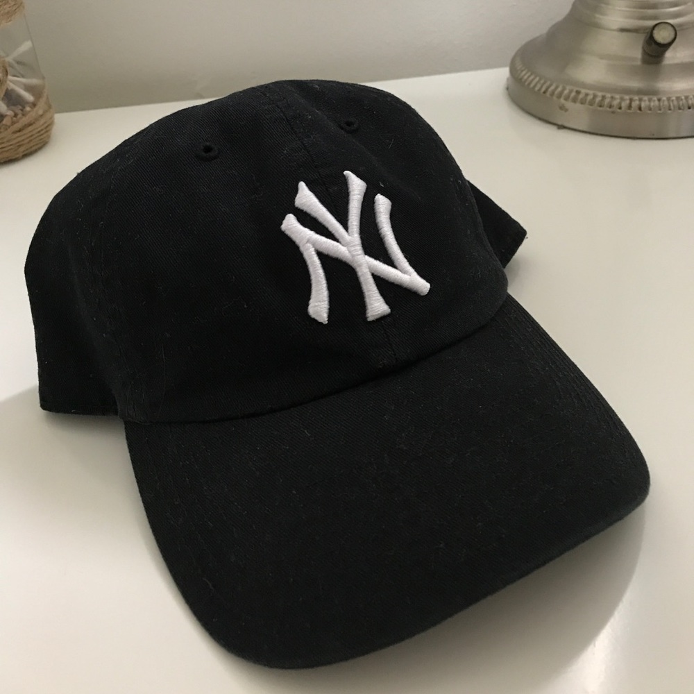 Black NY baseball cap. Worn once.