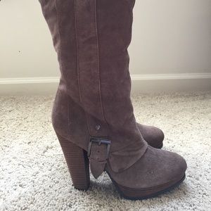 Steve Madden Kaylla Gray Suede Boots