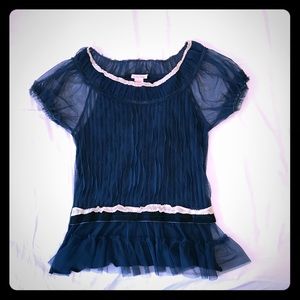 Anthropologie Tulle Tee in dark teal