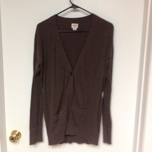 Brown button up cardigan