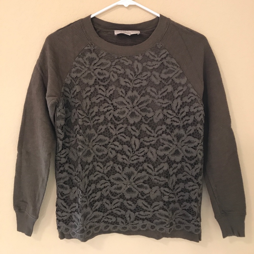 Loft lace front sweatshirt