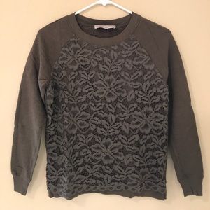 Loft lace front sweatshirt