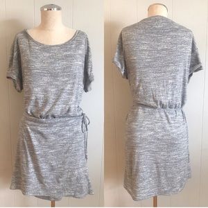 ANTHROPOLOGIE GRAY WRAP T-SHIRT DRESS BY MAEVE