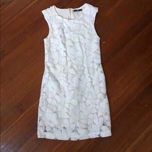 White, lace overlay dress