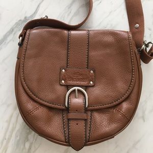 Lacoste leather messenger