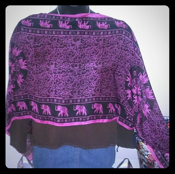 Beautiful Black with Hot Rose Elephant Design - Picture 2 of 7