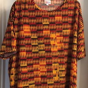 LulaRoe Red Orange Yellow Medium Irma