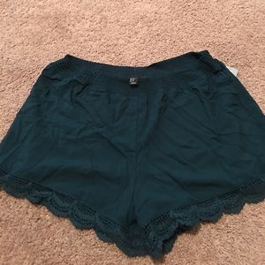 Teal Woven Shorts