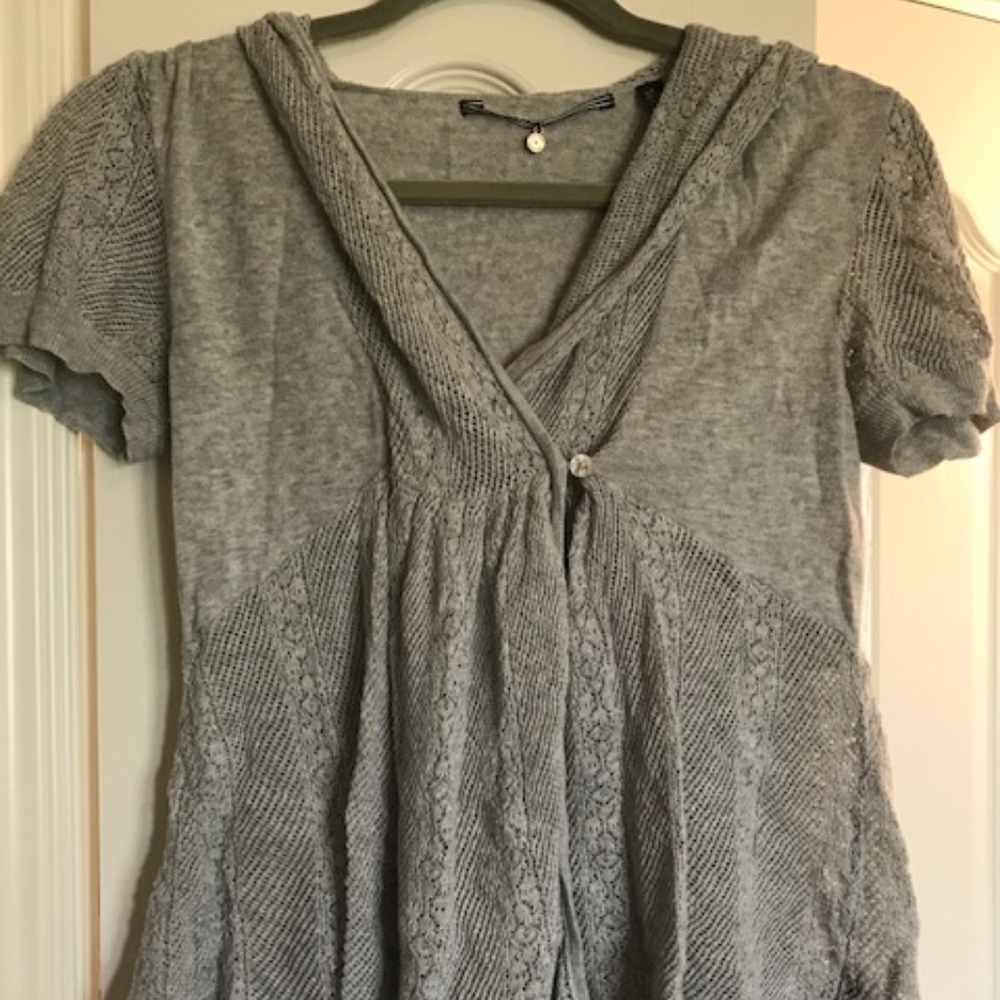Knitted and Knotted Gray Sweater