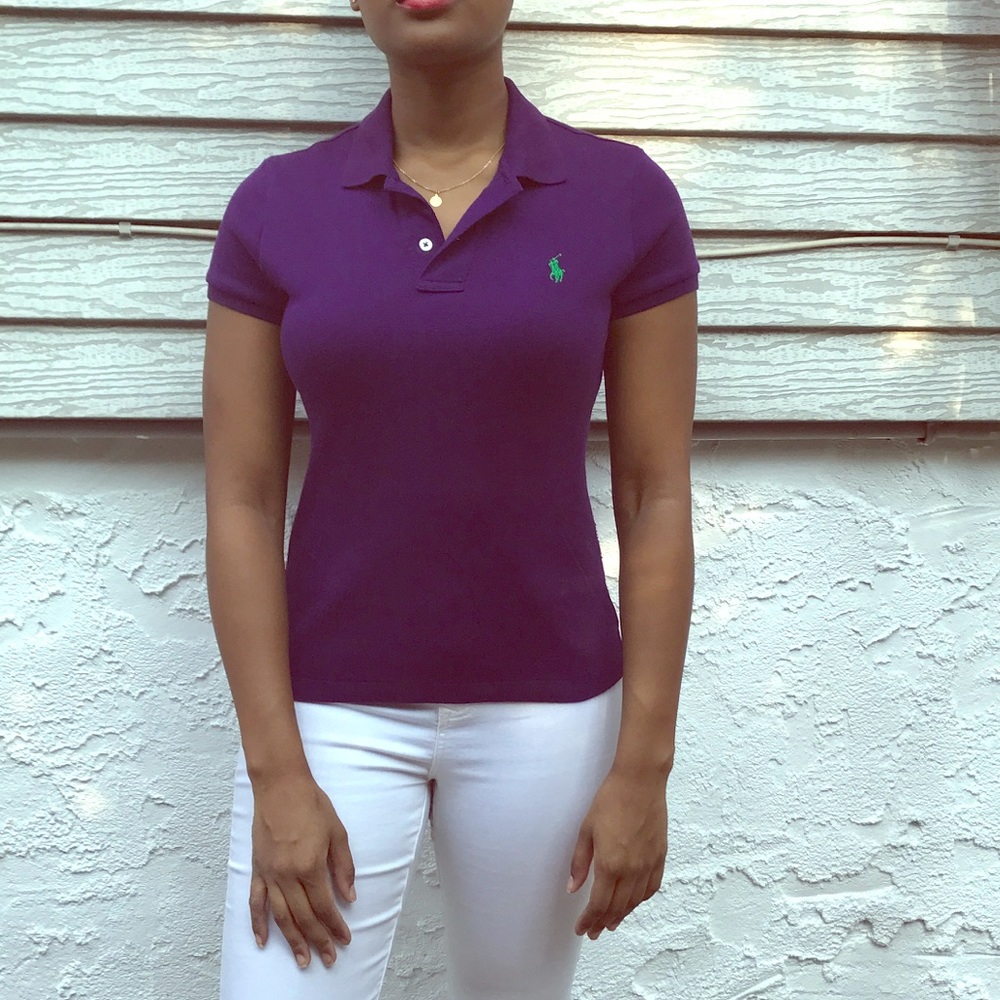 Sale!! Purple Ralph Lauren Polo with Green Horse