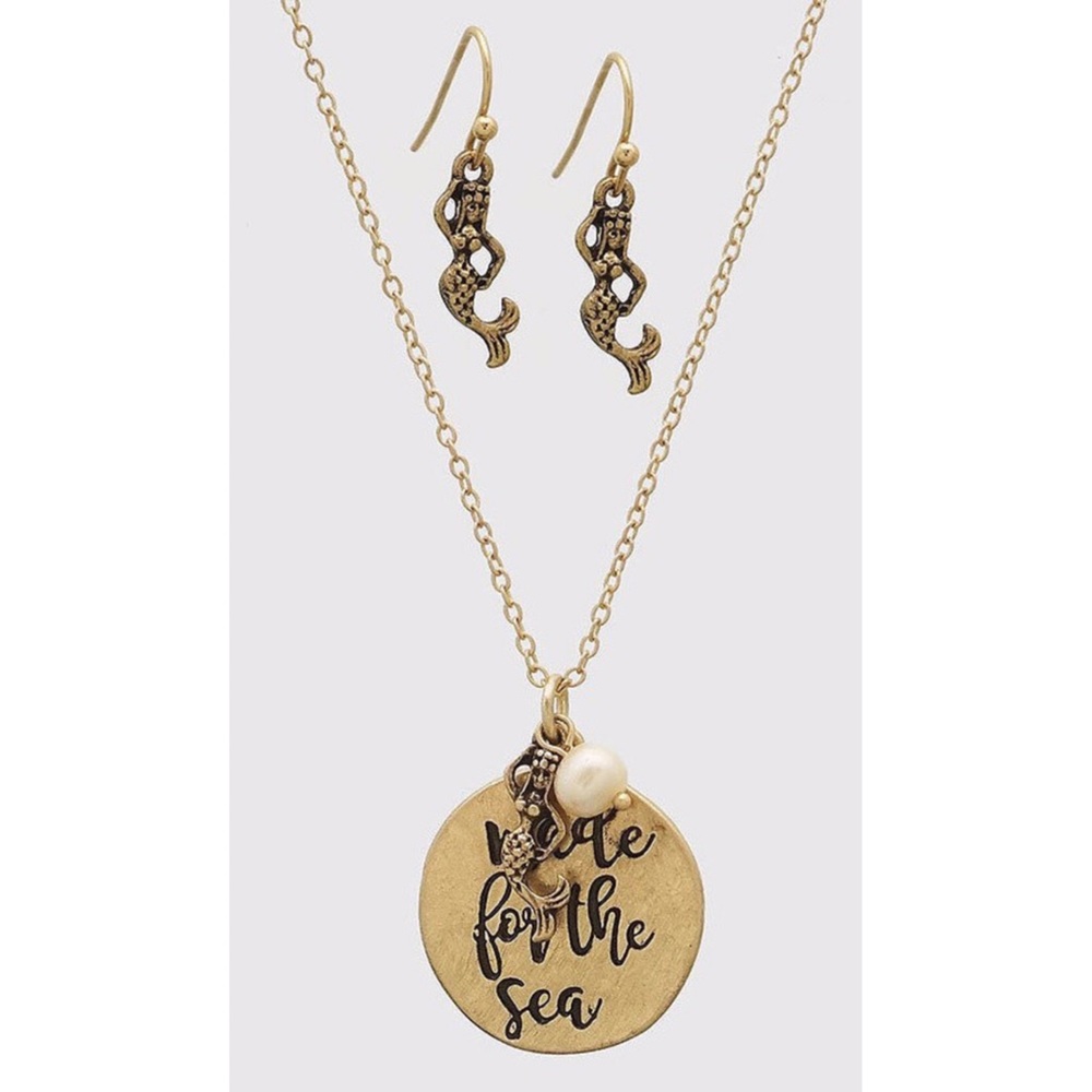 Made For The Sea Necklace & Earring Set