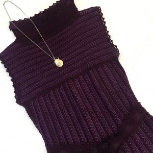 Eggplant Purple Crocheted Vest