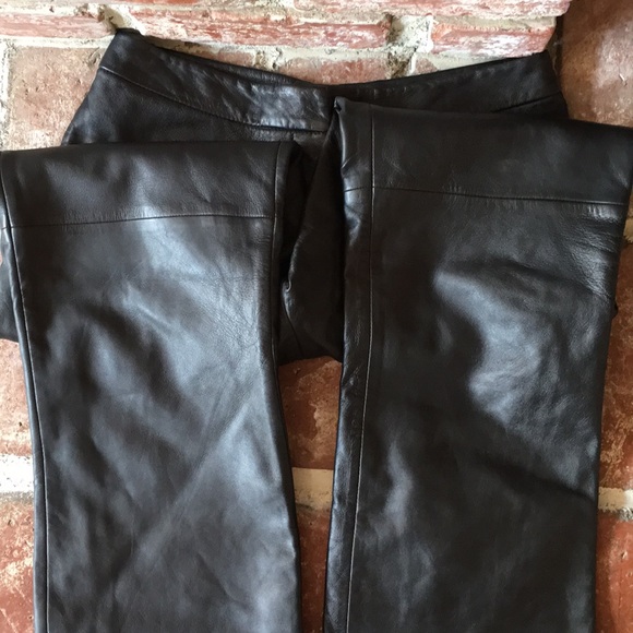 100% leather bootcut pants - Picture 3 of 7