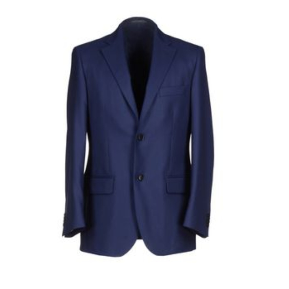 Luigi Bianchi Virgin Wool Blue Sports Jacket NWT
