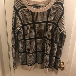 Brown and cream sweater