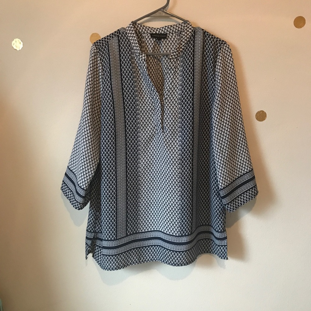 Adrienne Vittadini boho pattern top