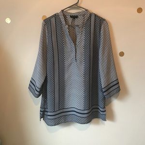 Adrienne Vittadini boho pattern top